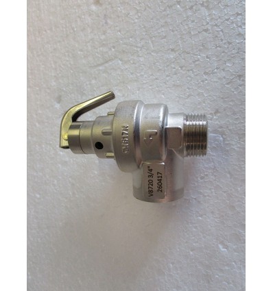 safety valve 1.3 bar. 3/4 elbow, steam